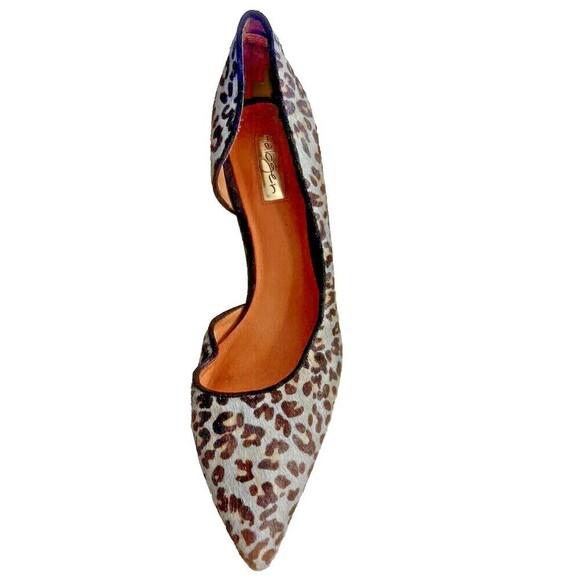 Halogen Leopard Print Heels Womens Calf Hair Marlie D' Orsay Pumps Sz 9 1/2 M - Picture 3 of 12